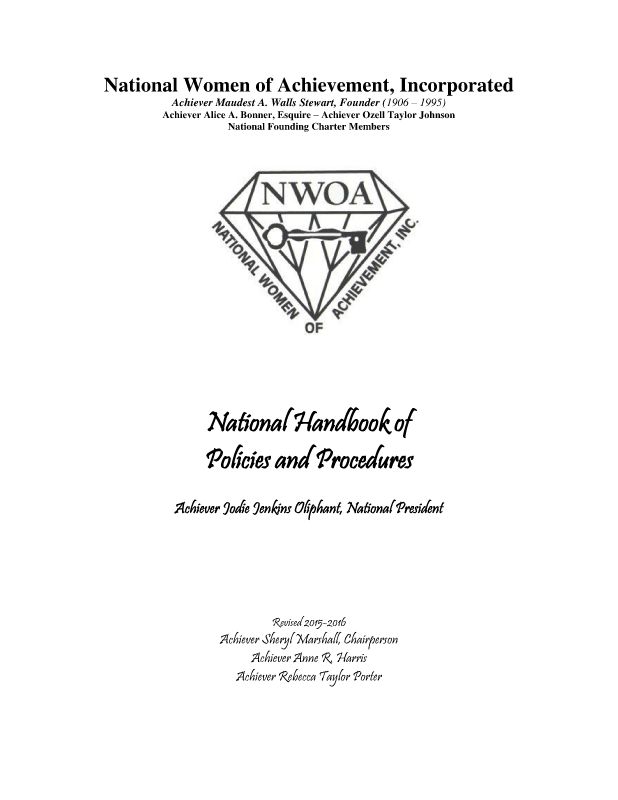 NATIONAL POLICIES AND PROCEDURES