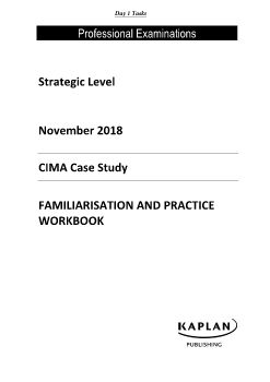CIMA SCS Workbook November 2018 - Day 1 Tasks
