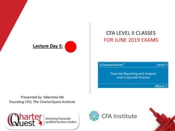 FINAL CFA II SLIDES JUNE 2019 DAY 5.2