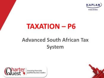 P6 Slide - Taxation - Lecture Day 1