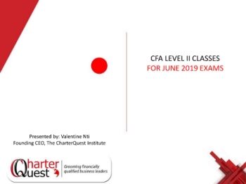 FINAL CFA I SLIDES JUNE 2019 DAY 2