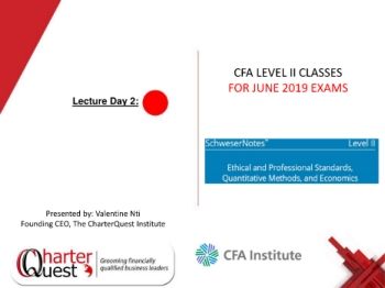 FINAL CFA II SLIDES JUNE 2019 DAY 2