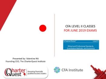 FINAL CFA II SLIDES JUNE 2019 DAY 1