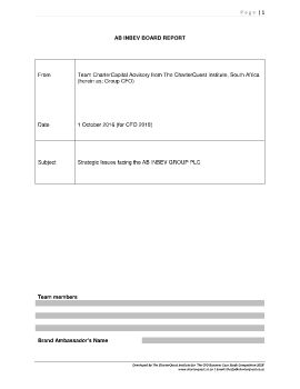 AB INBEV MODEL ANSWER 1