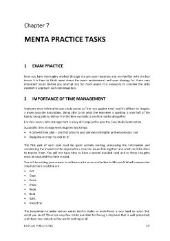 CIMA May 18 - MCS Day Tasks