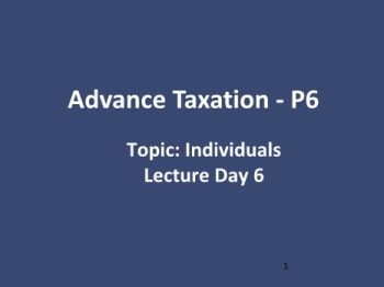 Day 6 - Individuals Tax Revision