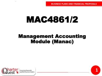 MAC4861_2 Finance class slides part 2 - 5. Business Plans And Financial Proposals (UNISA)