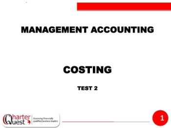 Manac Costing Test 2 class slides - 1.  Standard Costing