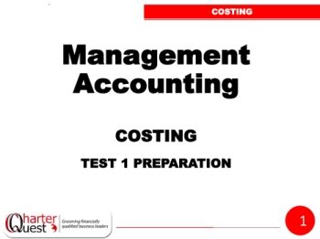 Manac Costing Test 1 class slides - 2. Variable And Absorption Costing