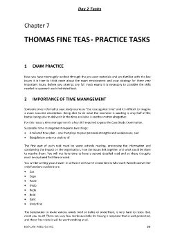 CIMA OCS August 2018 Day 2 Tasks