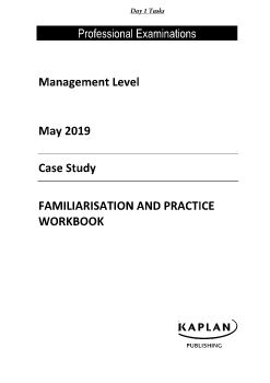 CIMA MCS Workbook May 2019 - Day 1 Tasks