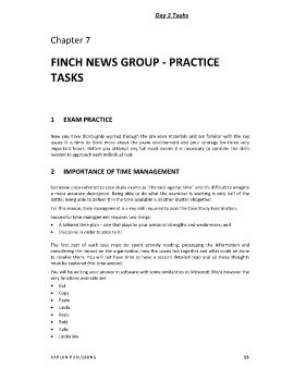 CIMA SCS Workbook August 2018 - Day 2 Tasks