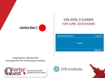 FINAL CFA II SLIDES JUNE 2019 DAY 7