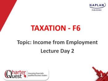 P6 Slide Taxation - Lecture Day 2 - Donations tax and Estate duty.