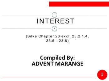 Chapter 23 - Interest