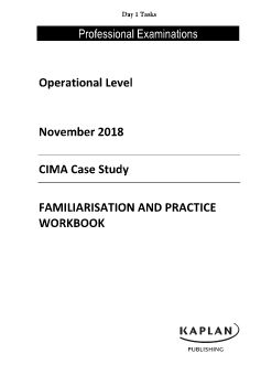 CIMA MCS Workbook August 2018 - Day 1 Tasks