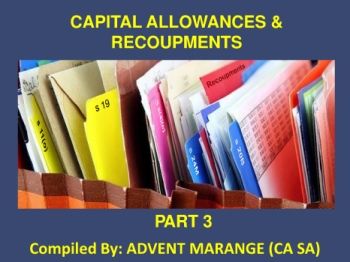Capital Allowances Recoupments Part 3 (CTA)