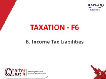 Taxation F6 - Income Liabilities