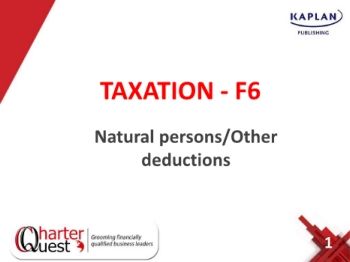 F6 Slide - Taxation - Lecture Day 3 F