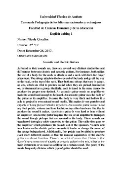 Contrast paragraph - Nicole Cevallos
