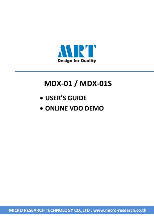 MDX-01_Online_Training