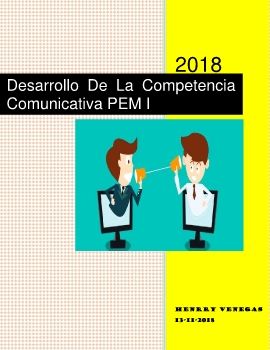 Portafolio Desarrollo De La Competencia Comunicativa PEM I