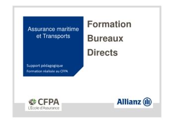 CFPA_Allianz_Bureaux Directs_Support pédagogique_Assurance Maritime et Transport