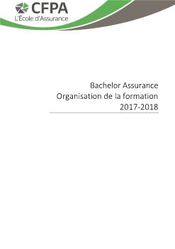 CFPA - Organisation de la formation Bachelor assurance 17-18 cours du soir