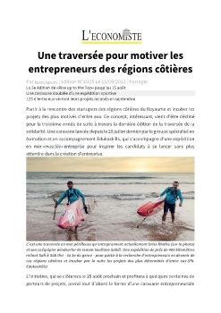 L'Economiste_Une+traversée+pour+motiver+les+entrepreneurs+des+régions+côtières_15.08.2022