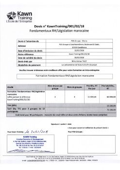 PSA_Kawn Training_Formation Fondamentaux RH LM_Devis_Neat