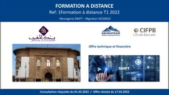 Edukateam_CIFPB_Bank Al-Maghrib Formation à distance-T1 2022_Offre technique et financière_Messagerie SWIFT- Migration ISO20022