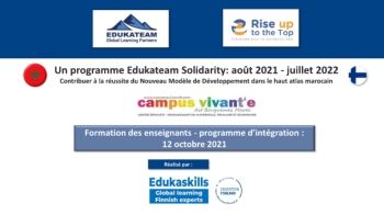 Edukateam solidarity_Edukaskills_Ecole Vivant'e_Rise up to the Top_Formation des enseignants Intégration_12.10.2021