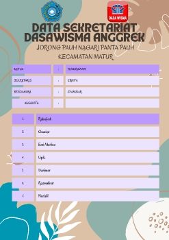 TP-PKK NAGARI PANTA PAUH_JORONG PAUH_SEKRETARIAT DASAWISMA ANGGREK