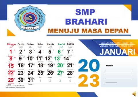 Kalender Duduk SMP BRAHARI