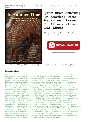 [pdf read online] in another time magazine issue 3 illumination pdf ebook