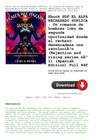 ebook pdf  el alfa rechazado suplica  un romance de hombres lobo de segunda oportunidad donde el rec