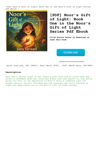 [pdf] noor's gift of light book one in the noor's gift of light series pdf ebook