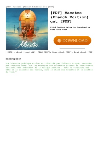 [pdf] maestro (french edition) get [pdf]