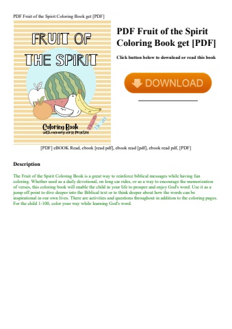 pdf fruit of the spirit coloring book get [pdf]
