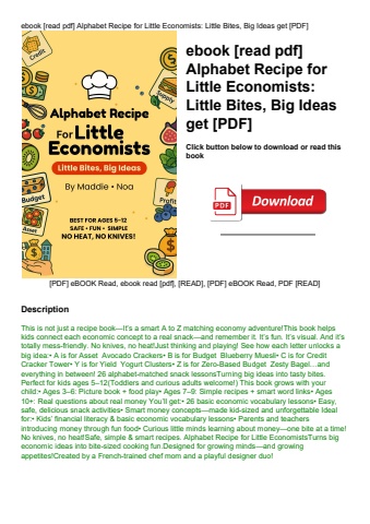 ebook [read pdf] alphabet recipe for little economists little bites  big ideas get [pdf]