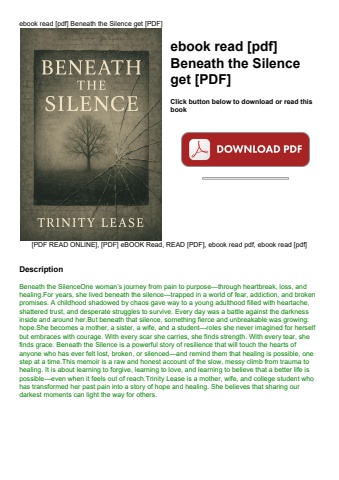 ebook read [pdf] beneath the silence get [pdf]