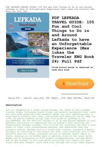 pdf lefkada travel guide 105 fun and cool things to do in and around lefkada to have an unforgettabl