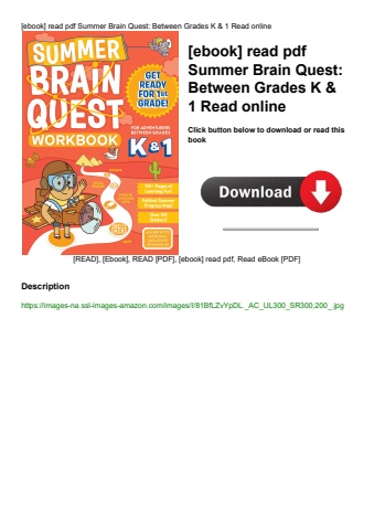 [ebook] read pdf summer brain quest between grades k & 1 read online