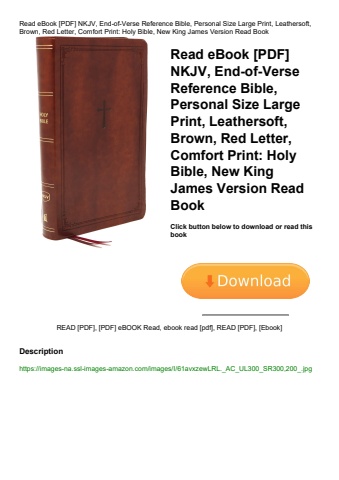 read ebook [pdf] nkjv  end-of-verse reference bible  personal size large print  leathersoft  brown