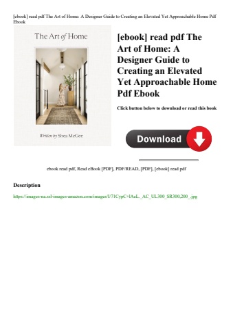 [ebook] read pdf the art of home a designer guide to creating an elevated yet approachable home pdf