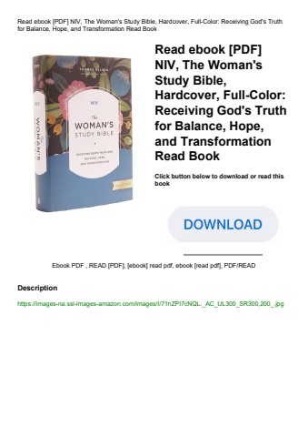 read ebook [pdf] niv  the woman's study bible  hardcover  full-color receiving god's truth for balan