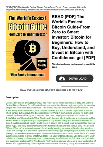 read [pdf] the world's easiest bitcoin guide-from zero to smart investor bitcoin for beginners how t