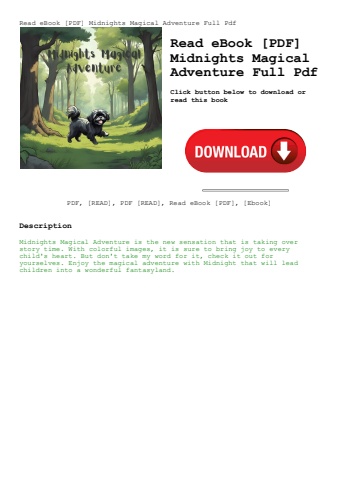 read ebook [pdf] midnights magical adventure full pdf