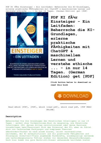 pdf ki fãƒâ¼r einsteiger - ein leitfaden beherrsche die ki-grundlagen  erlerne praktische fãƒâ¤higke