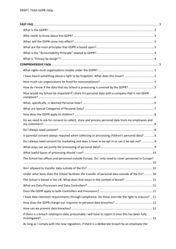 TASIS GDPR FAQs